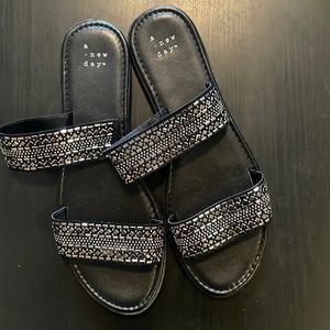 Worn once sparkly sandals